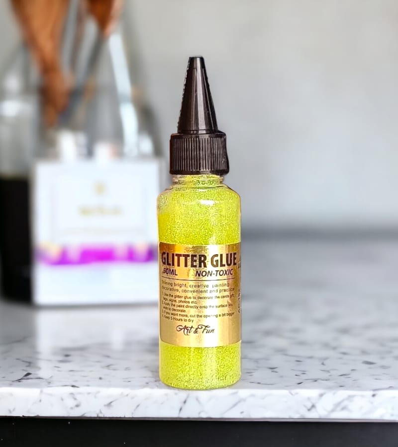 Accura 50 ml Glitter Glue – Lemon Color (Set of 1)